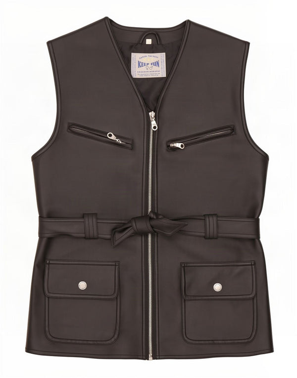 Vintage Girls Utility Gilet 13-14 Years Black