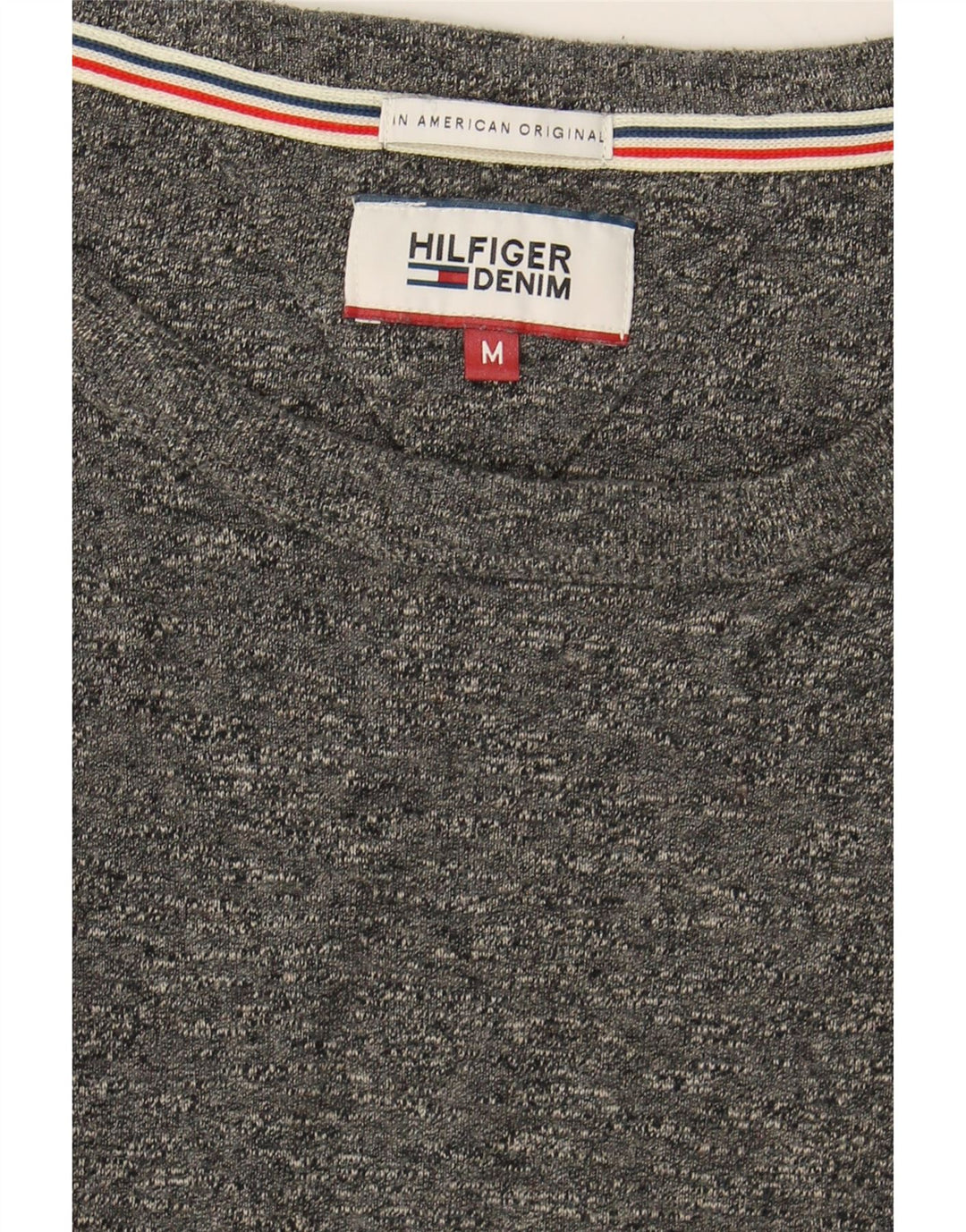 TOMMY HILFIGER Mens Top Long Sleeve Medium Grey Cotton Vintage Tommy Hilfiger and Second-Hand Tommy Hilfiger from Messina Hembry 