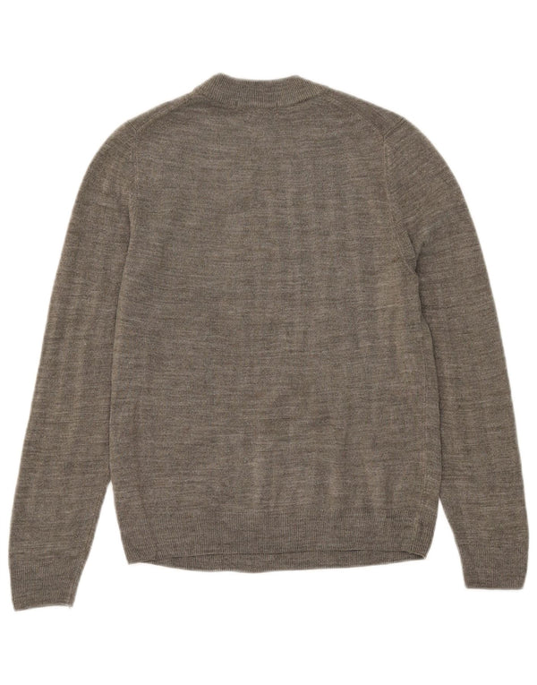 Marks & Spencer Γυναικείο πουλόβερ με λαιμόκοψη UK 10 Small Khaki Acrylic