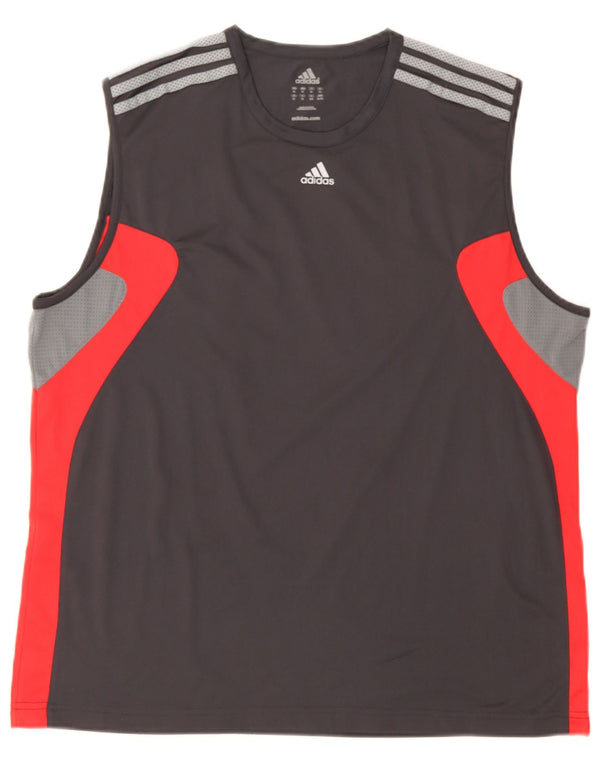 Adidas Ανδρικό γιλέκο Climacool Top XL Grey Colourblock Polyester
