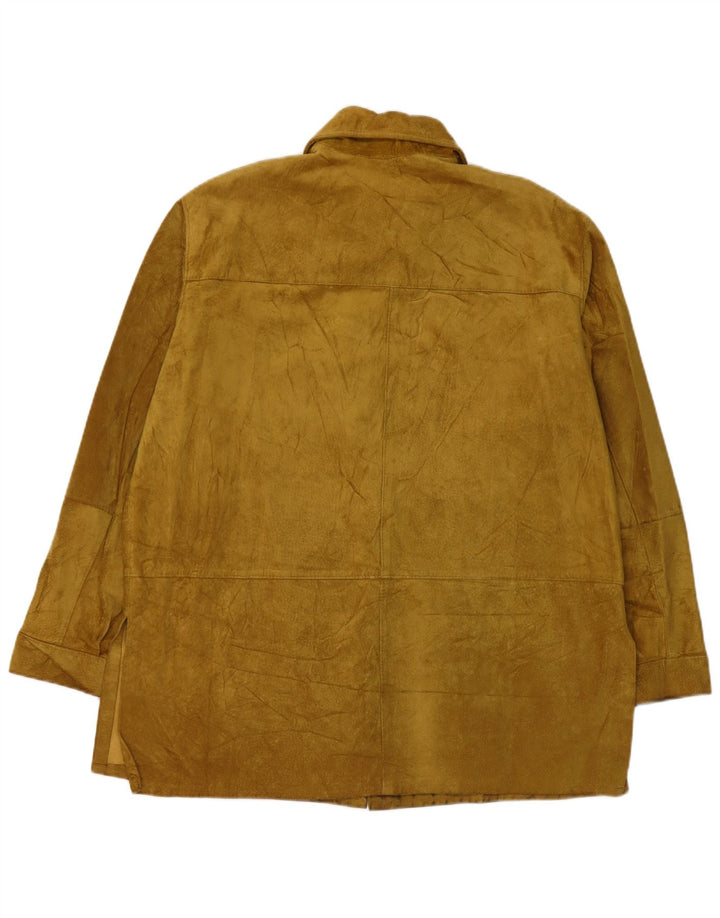 Vintage Γυναικείο Suede Jacket IT 48 XL Khaki