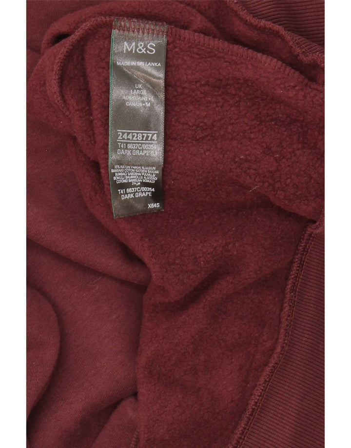 Ανδρική φούτερ Marks & Spencer Jumper από Βουργουνδί Βαμβακερό