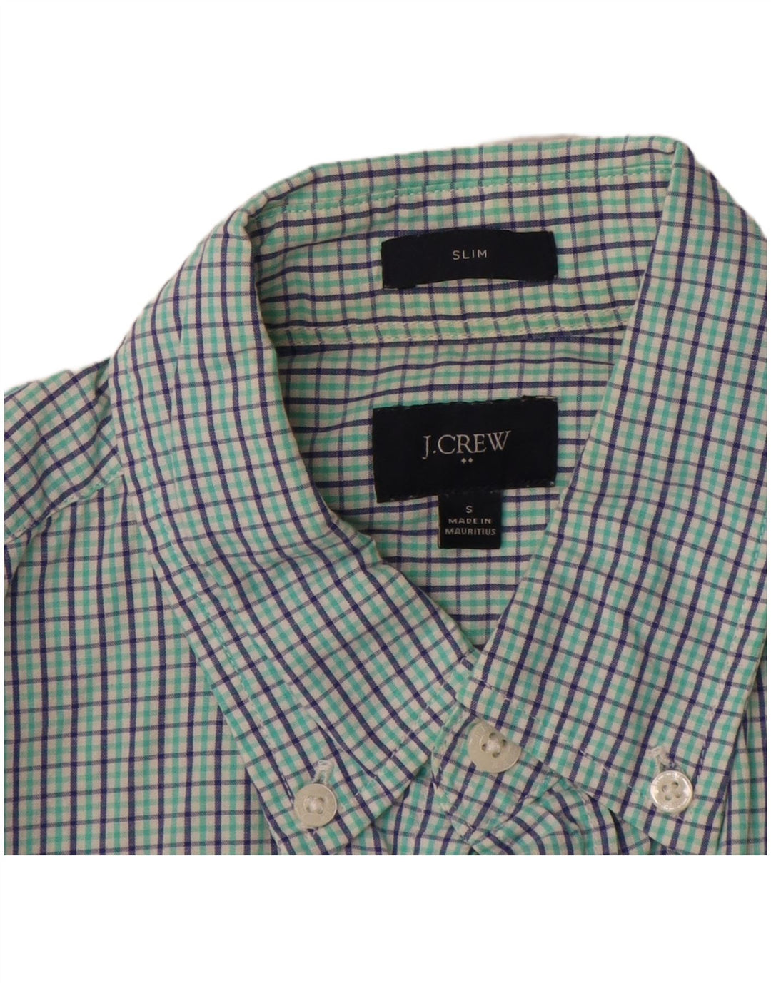 J. CREW Ανδρικό Slim πουκάμισο Small Green Check Cotton