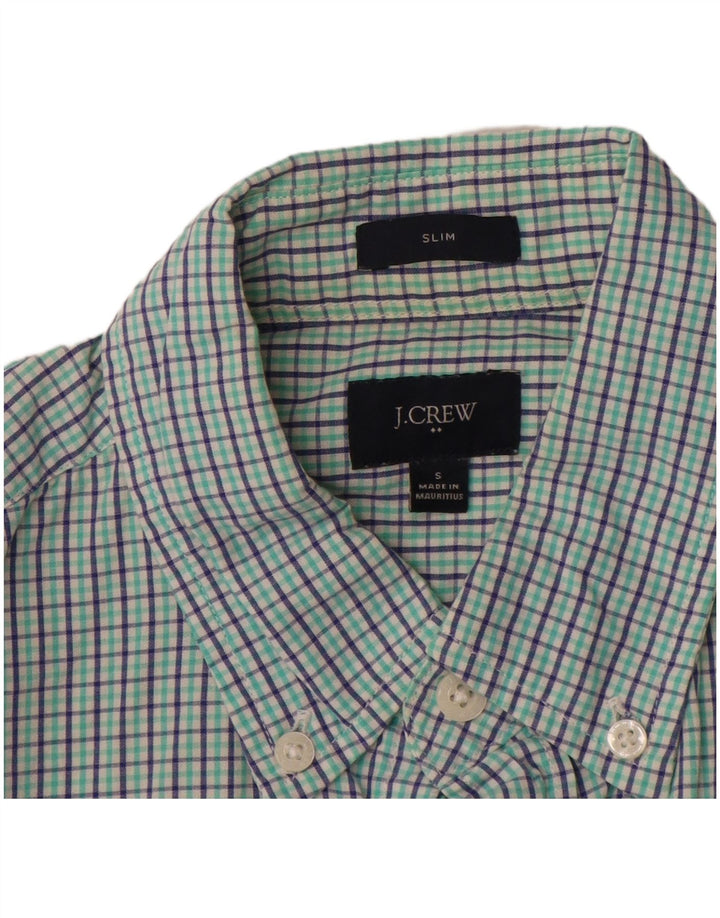 J. CREW Ανδρικό Slim πουκάμισο Small Green Check Cotton