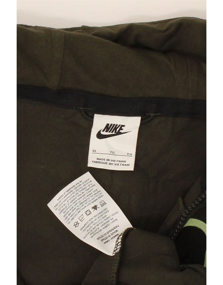 NIKE Womens Zip Hoodie Sweater UK 18 XL Khaki Polyester Vintage Nike and Second-Hand Nike from Messina Hembry 