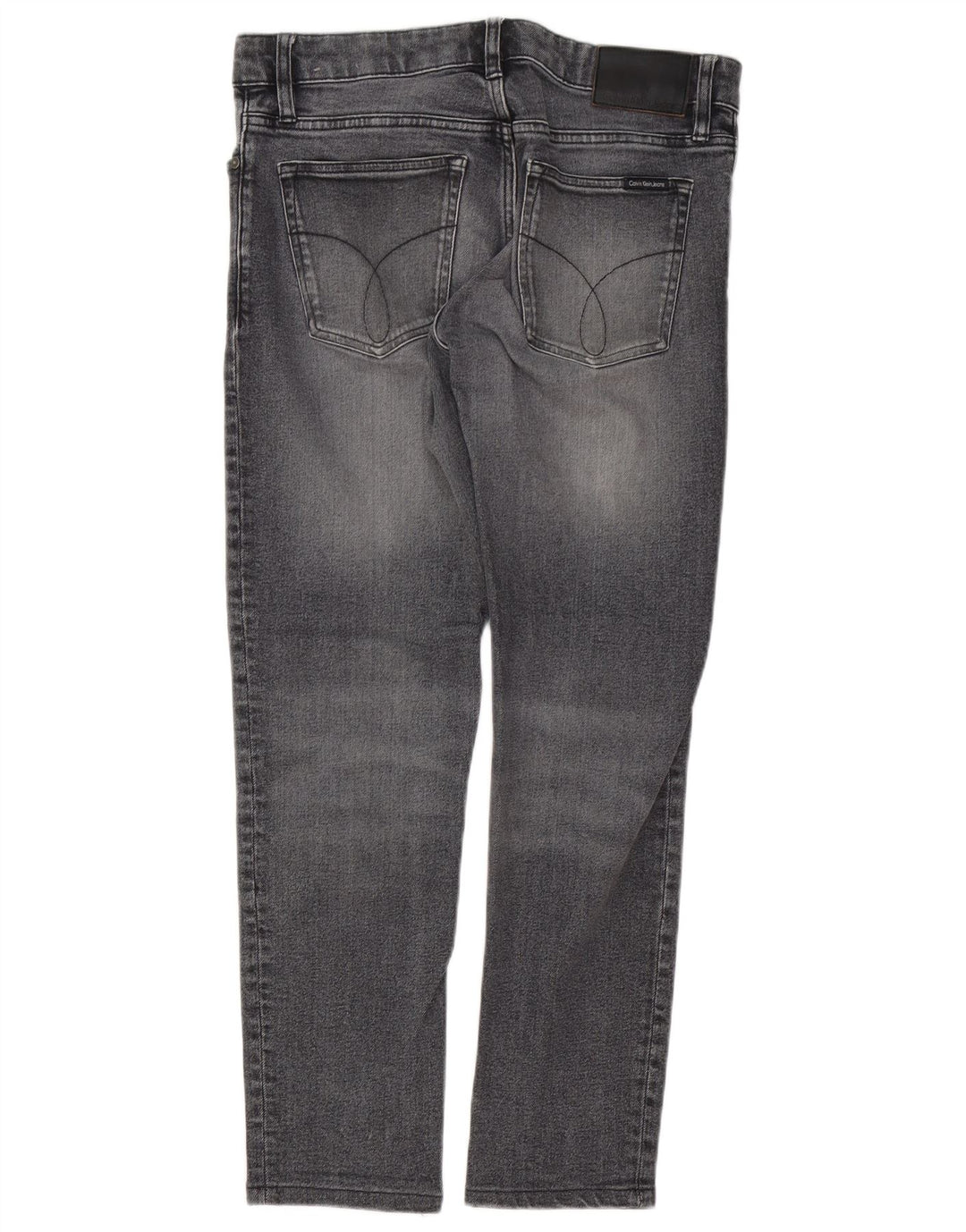 Ανδρικό τζιν ίσιο CALVIN KLEIN W32 L28 Γκρι βαμβακερό