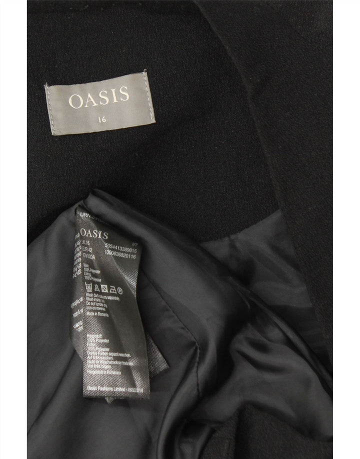 Oasis Γυναικείο Open Blazer Jacket UK 16 Large Black Polyester