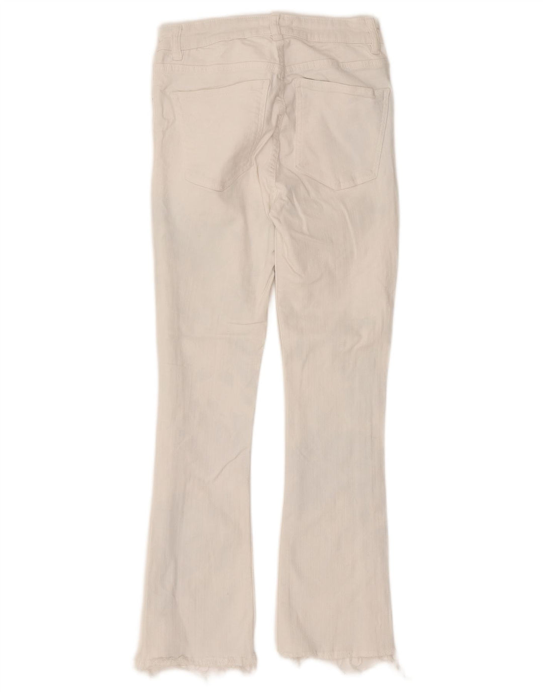 Zara Γυναικείο Τζιν μποτάκι EU 34 2XS W24 L26 Λευκό βαμβακερό