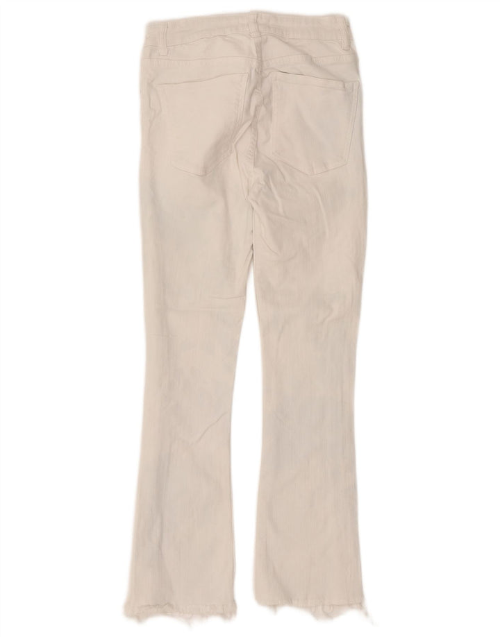 Zara Γυναικείο Τζιν μποτάκι EU 34 2XS W24 L26 Λευκό βαμβακερό