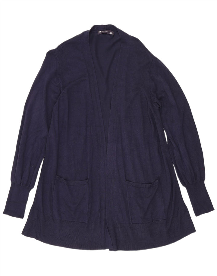 Marks & Spencer Γυναικείο πουλόβερ Longline Cardigan UK 14 Medium Navy Blue