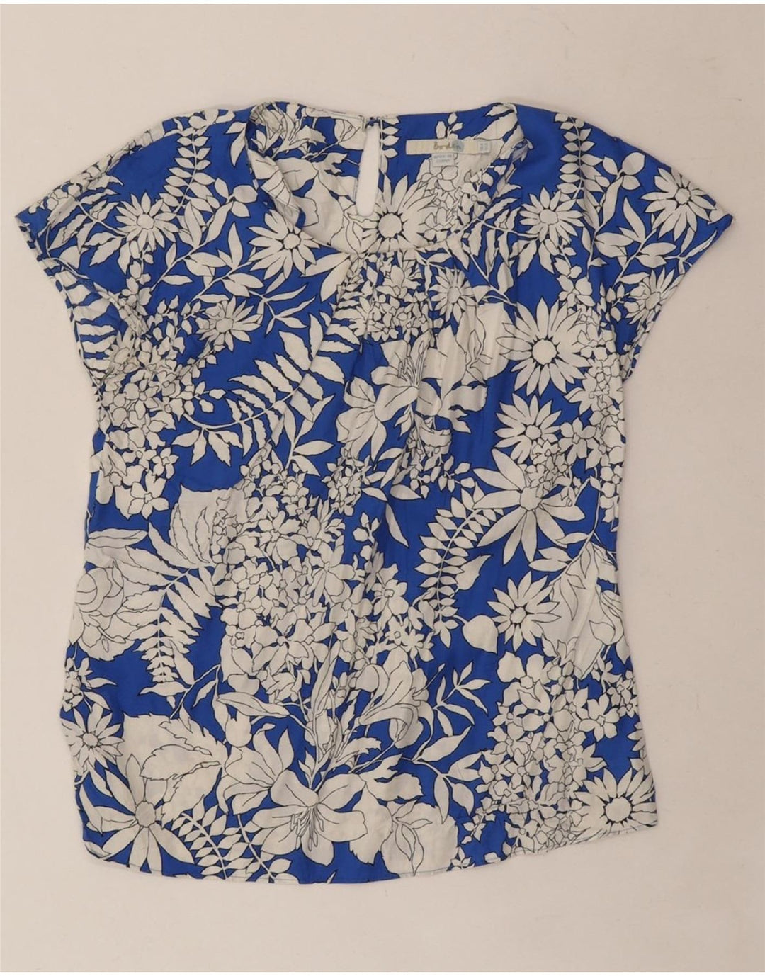 BODEN Γυναικεία Μπλούζα Τοπ UK 8 Small Blue Floral Viscose