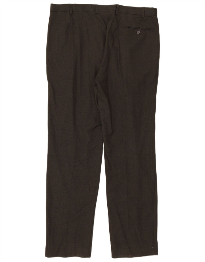 Ανδρικό ίσιο παντελόνι Marks & Spencer W38 L33 Καφέ μαλλί