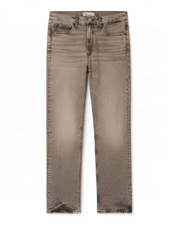 Zara Womens Straight Jeans EU 38 Small W28 L31 Grey Cotton
