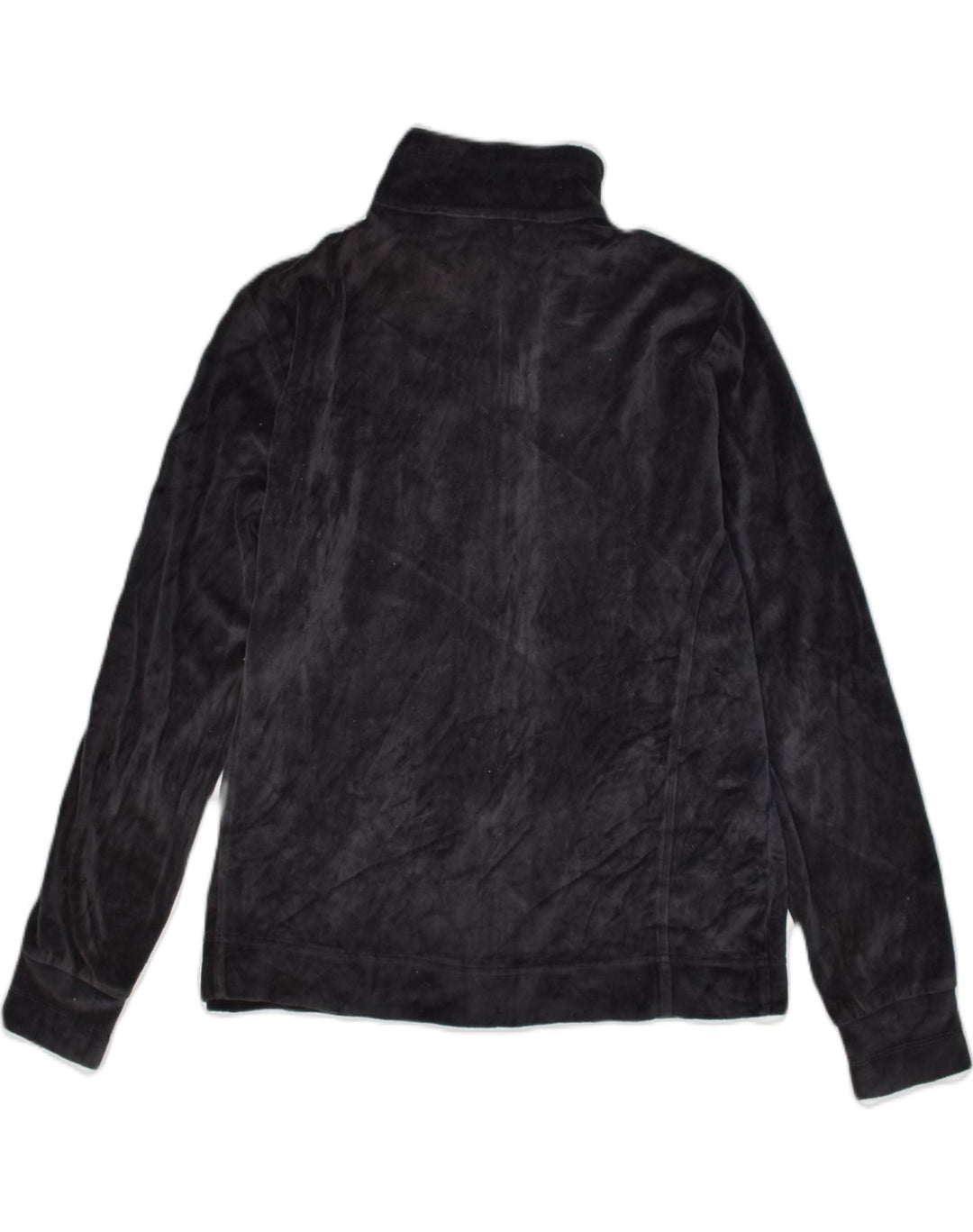 CHAMPION Womens Fleece Jacket UK 14 Medium Black Cotton | Vintage Champion | Thrift | Second-Hand Champion | Used Clothing | Messina Hembry 