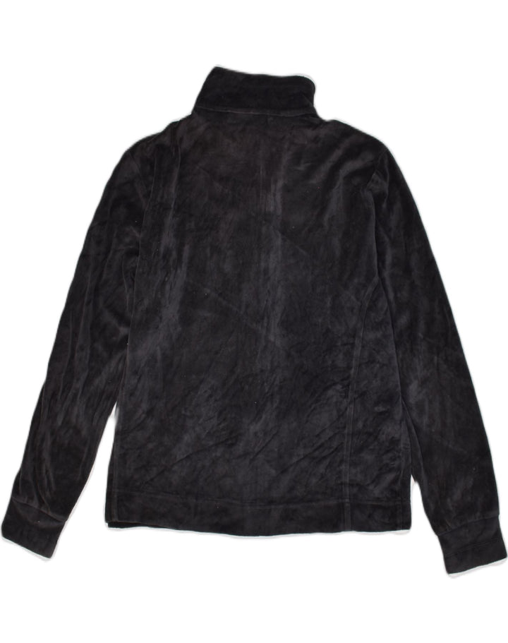 CHAMPION Womens Fleece Jacket UK 14 Medium Black Cotton | Vintage Champion | Thrift | Second-Hand Champion | Used Clothing | Messina Hembry 