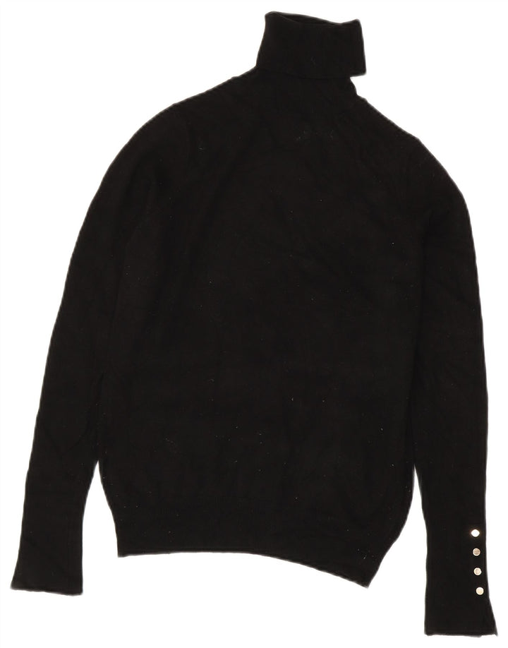 Zara Γυναικείο πουλόβερ με ρολό λαιμόκοψη UK 10 Small μαύρο