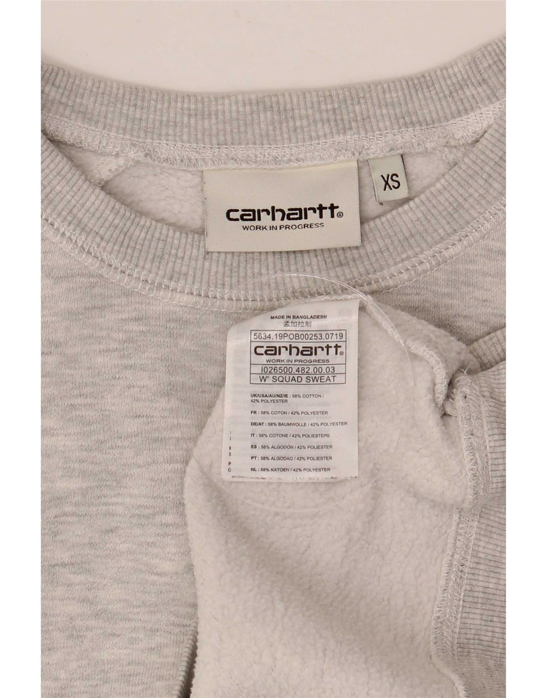 Γυναικείο φούτερ Carhartt Oversized Jumper UK 6 XS Γκρι βαμβακερό
