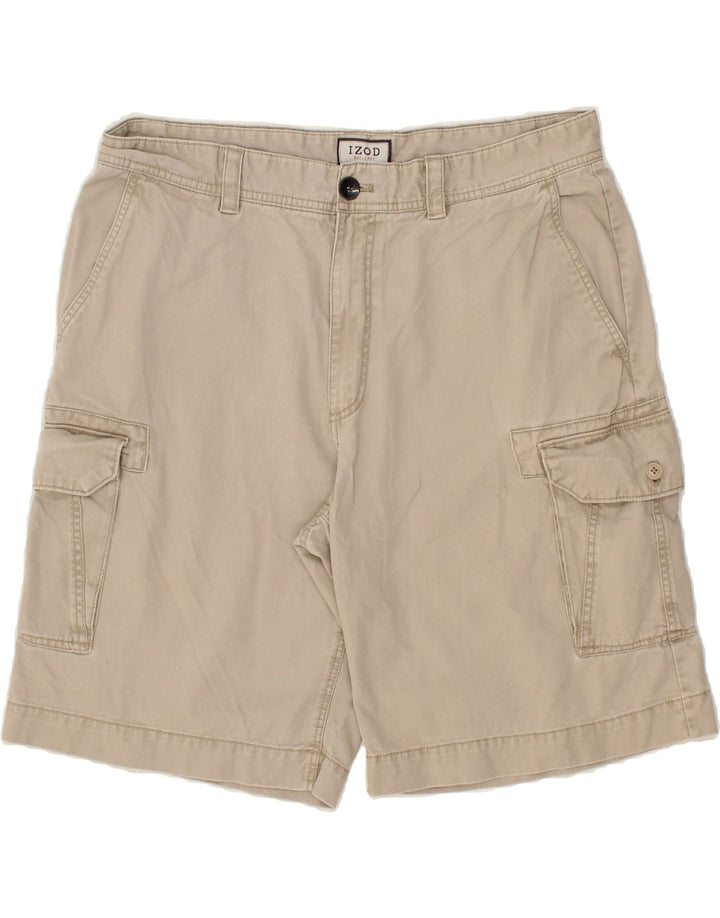 IZOD Mens Cargo Shorts W38 XL Beige Cotton Vintage Izod and Second-Hand Izod from Messina Hembry 