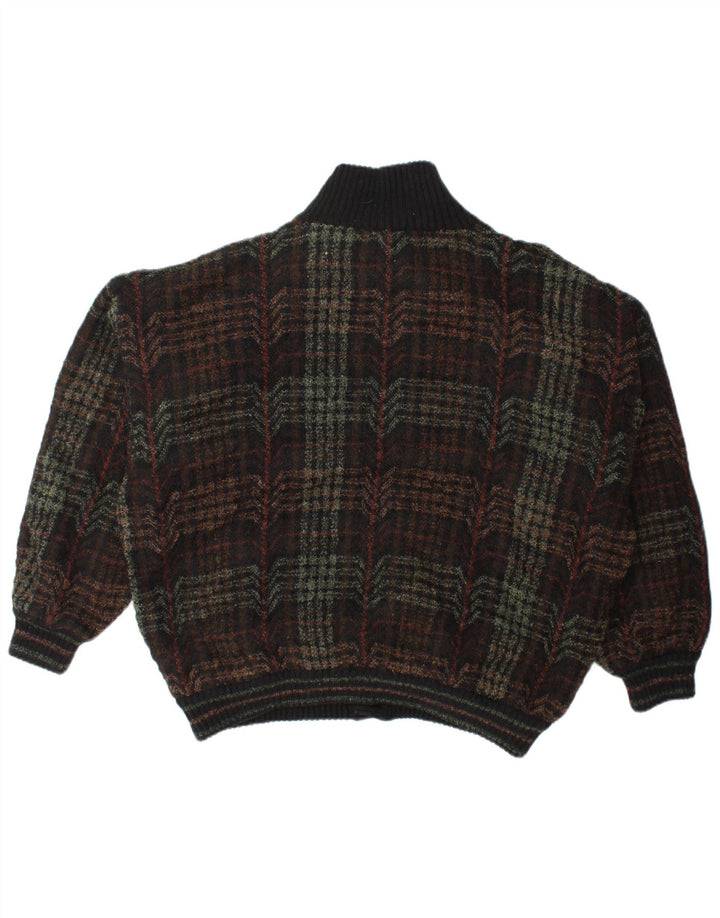 Lancetti Ανδρικό πλεκτό Bomber Jacket UK 40 Large Green Check