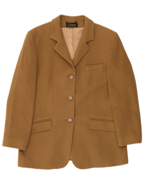 Clement Γυναικείο Μπουφάν Blazer 3 Κουμπιών IT 42 Μεσαίο Μπεζ Κασμίρ