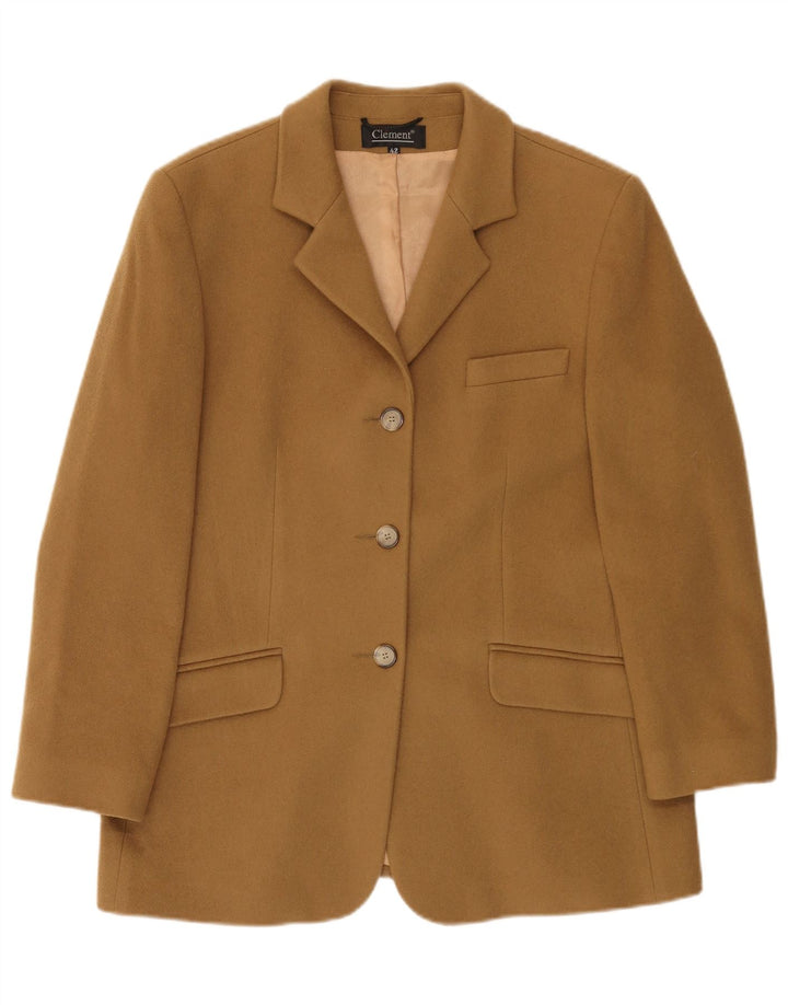 Clement Γυναικείο Μπουφάν Blazer 3 Κουμπιών IT 42 Μεσαίο Μπεζ Κασμίρ