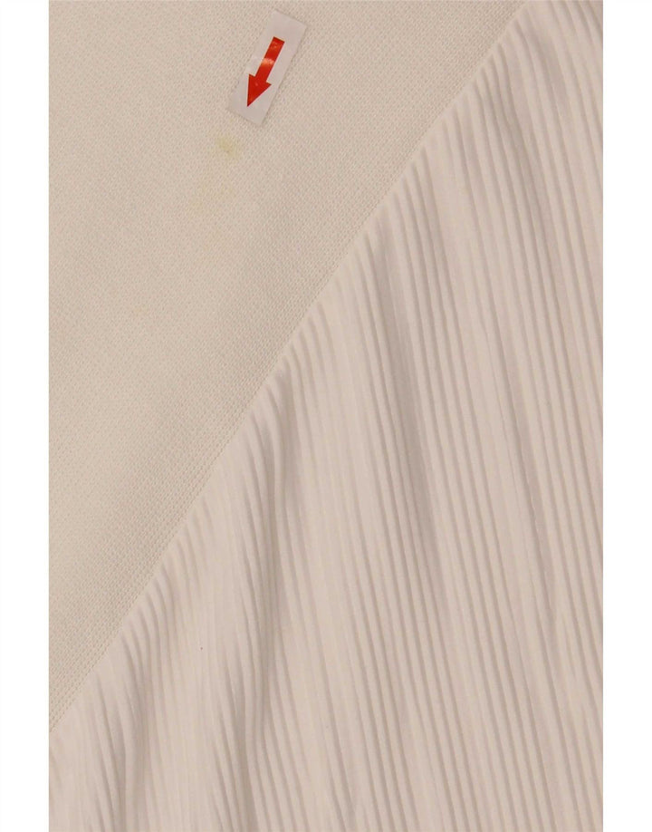 Zara Γυναικείο μακρυμάνικο φόρεμα Shift UK 14 Medium White Polyester