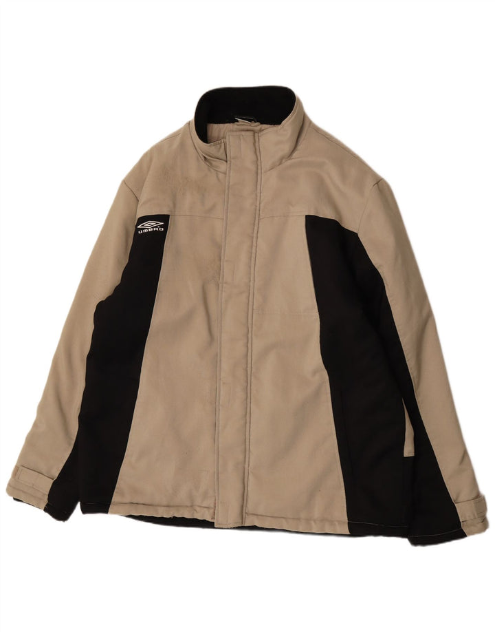Umbro γυναικείο τζάκετ αντιανεμικό UK 44 2XL Beige Colourblock Nylon