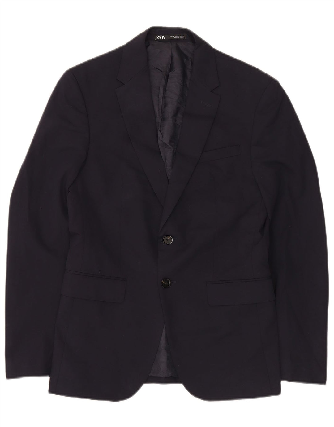Zara Ανδρικό σακάκι μπλέιζερ με 2 κουμπιά EU 44 XS Navy Blue Polyester