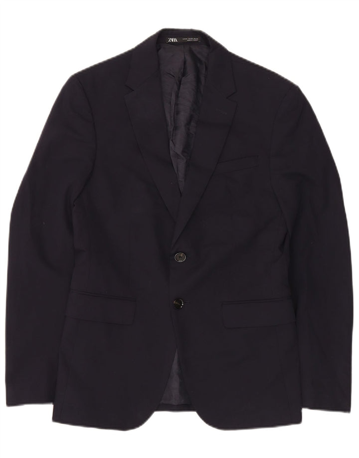Zara Ανδρικό σακάκι μπλέιζερ με 2 κουμπιά EU 44 XS Navy Blue Polyester