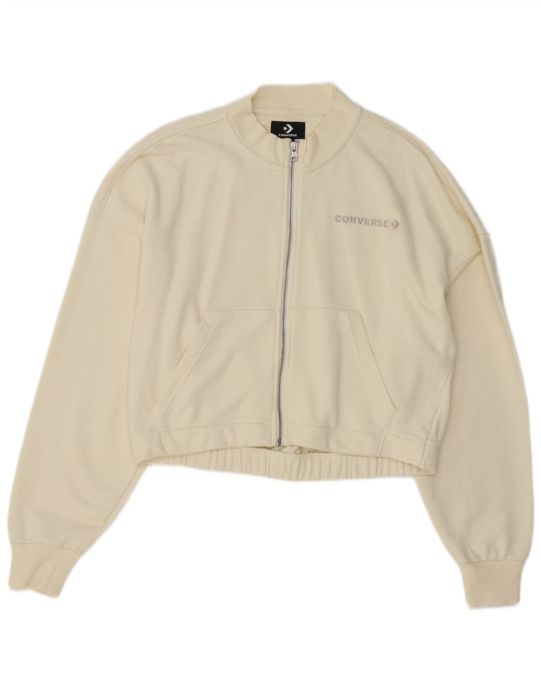 Γυναικεία αθλητική φόρμα Converse Top Jacket UK 14 Medium White