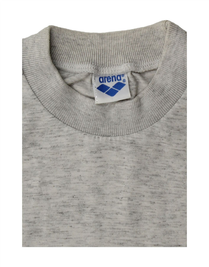 ARENA Mens T-Shirt Top Medium Grey Vintage Arena and Second-Hand Arena from Messina Hembry 