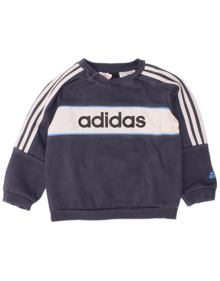 Ολόσωμη φόρμα ADIDAS Baby Boys Graphic 12-18 μηνών Navy Blue Colorblock