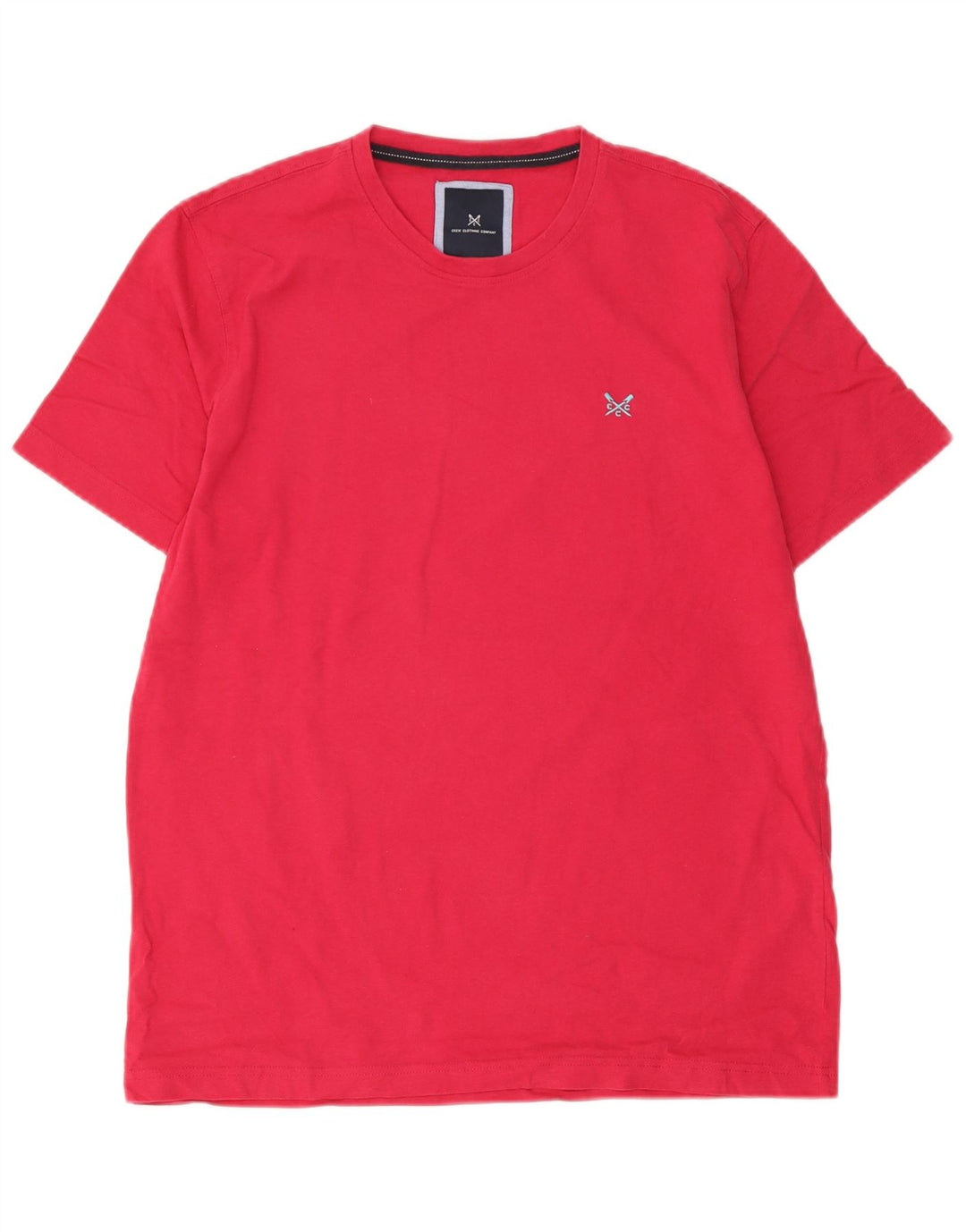 Ανδρικό T-Shirt Crew Clothing Top μεγάλο κόκκινο βαμβακερό