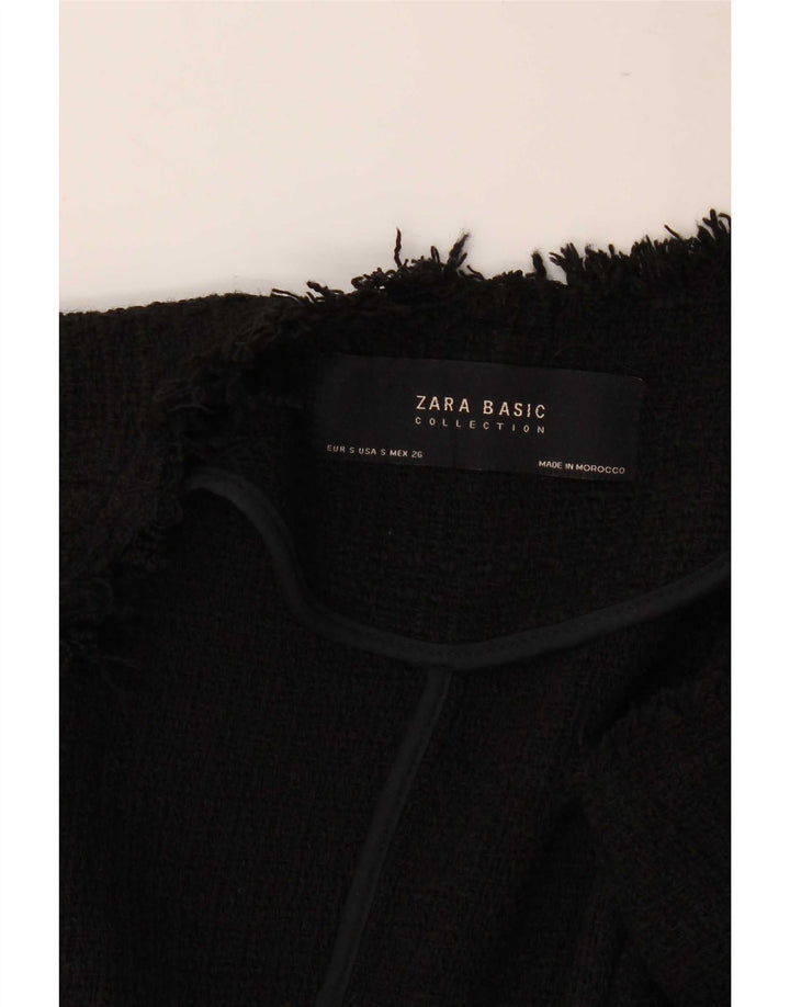Zara Γυναικείο Open Blazer Jacket UK 10 Small Black