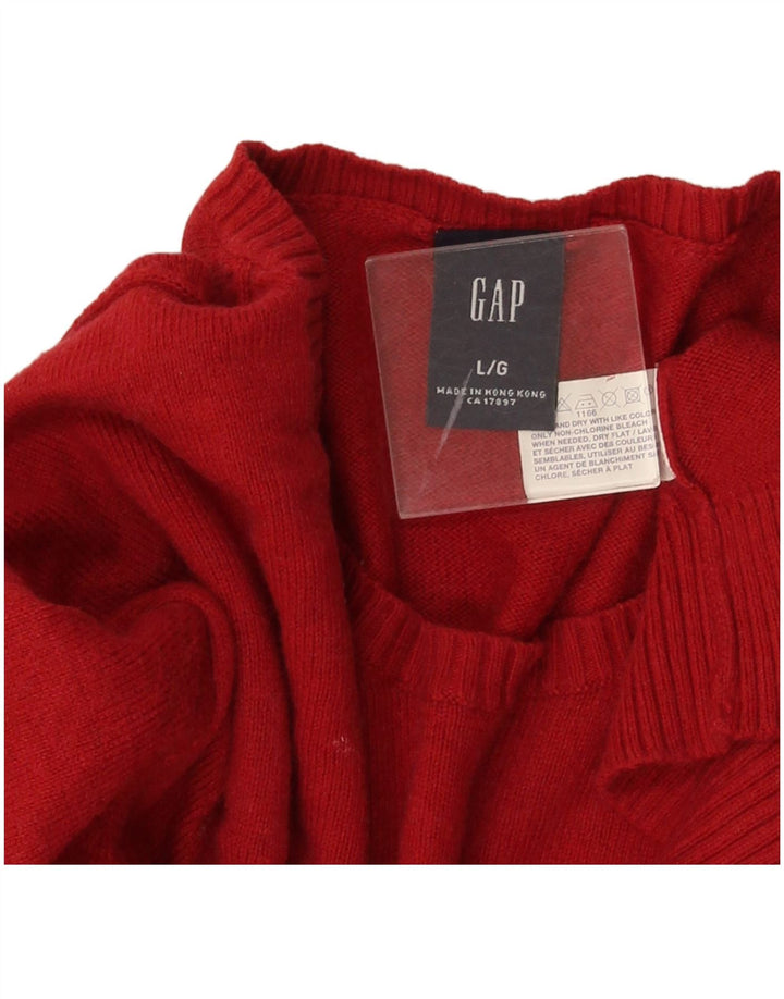 Ανδρικό πουλόβερ Gap Crew Neck Jumper μεγάλο κόκκινο βαμβακερό