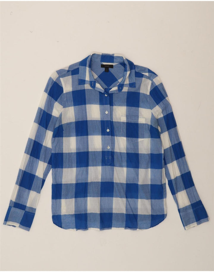 J. Crew Γυναικείο πουλόβερ Πουκάμισο US 10 Large Blue Gingham Cotton