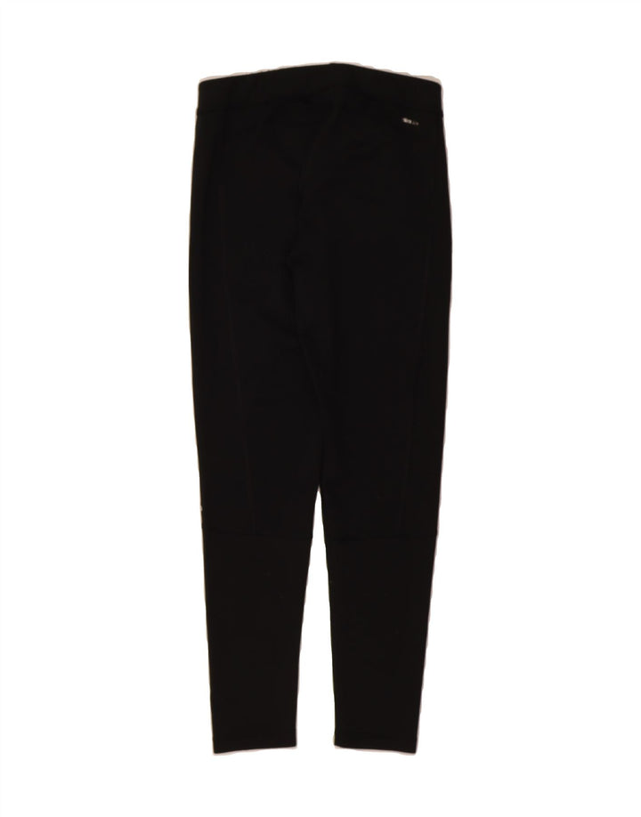 ADIDAS Womens Leggings UK 12/14 Medium  Black Polyester Vintage Adidas and Second-Hand Adidas from Messina Hembry 