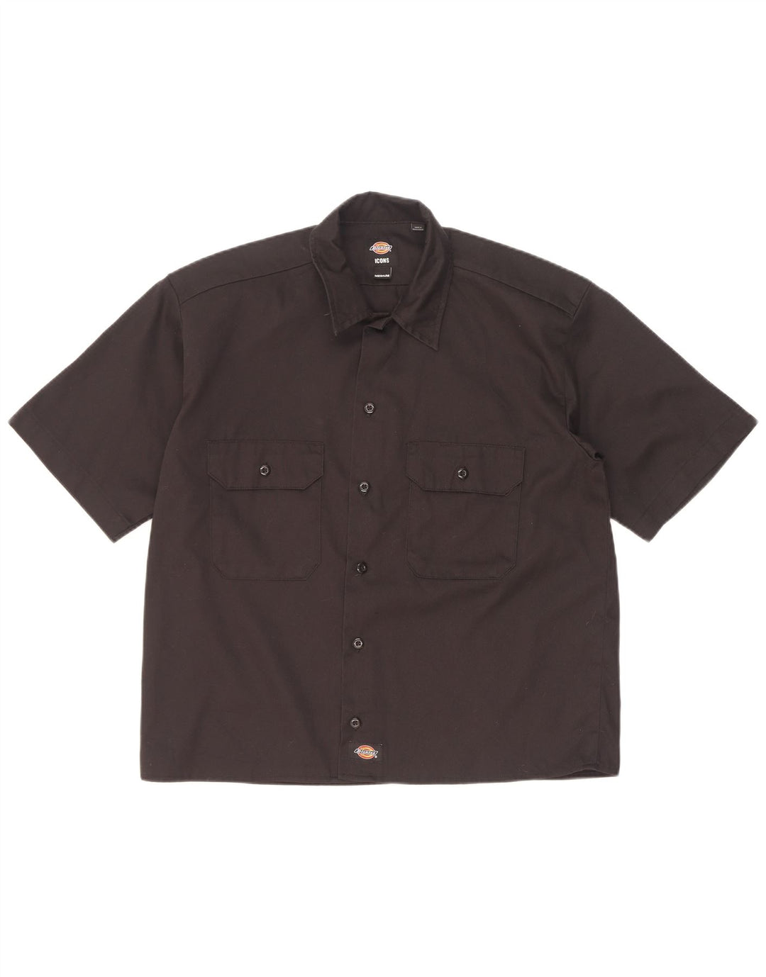 Ανδρικό κοντομάνικο πουκάμισο Dickies μαύρο πολυεστέρα