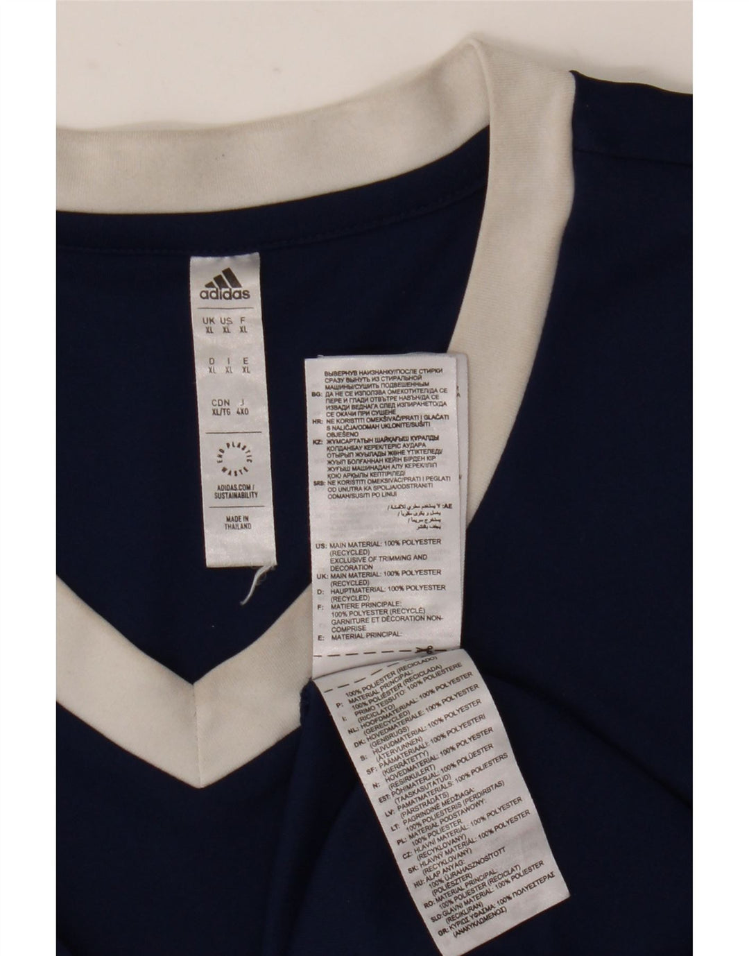 Adidas Ανδρικό T-Shirt Aeroready Top XL Navy Blue Polyester