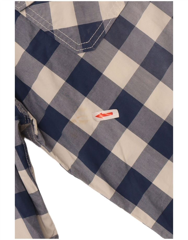 Ανδρικό πουκάμισο Superdry 2XL Blue Gingham Cotton