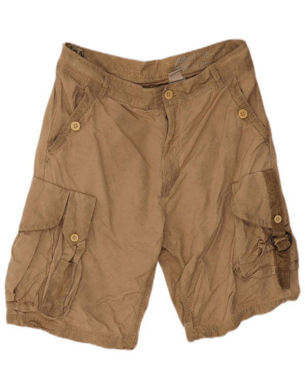 Timberland Mens Cargo Shorts W34 Large Beige Cotton