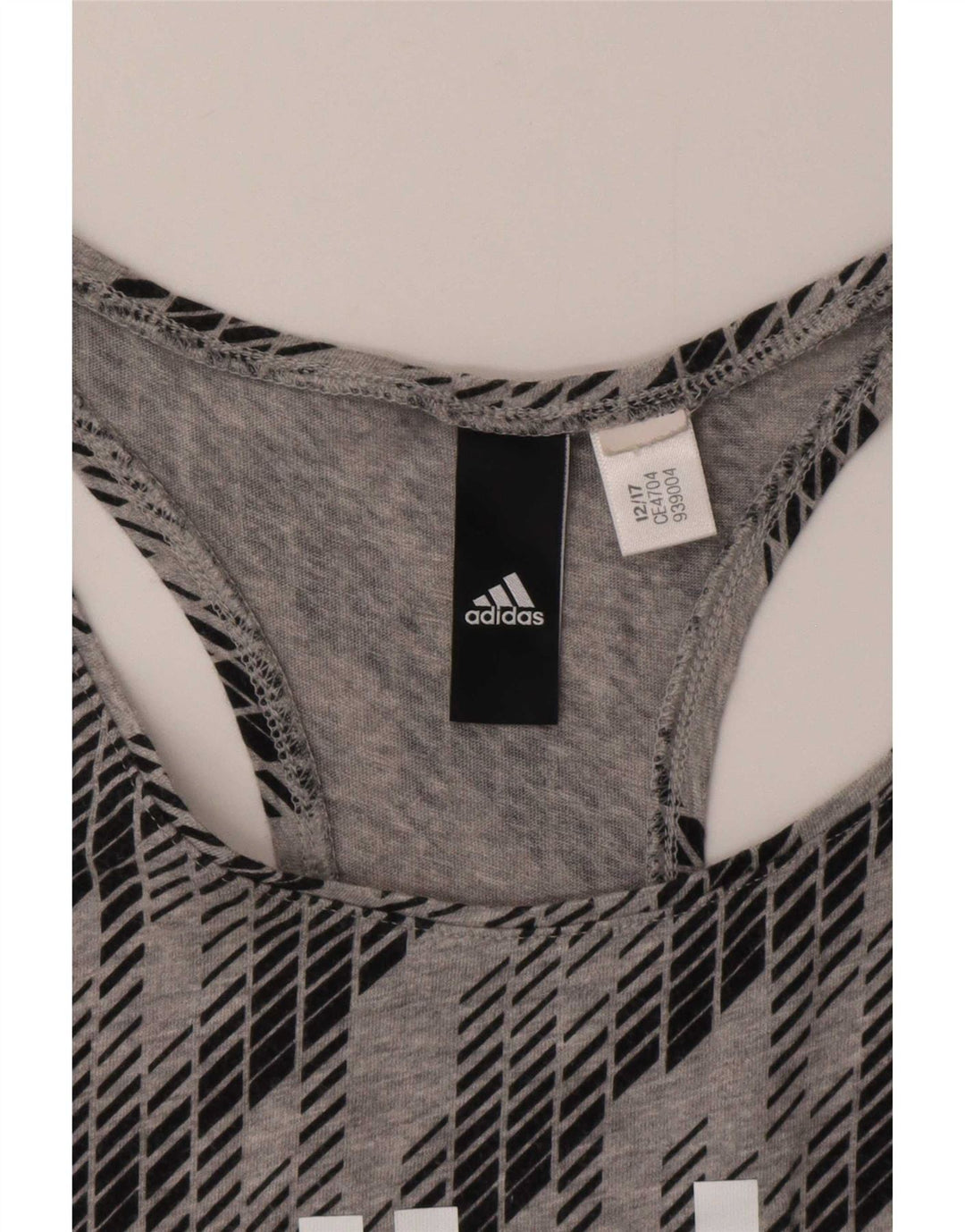 Γυναικείο γραφικό γιλέκο Adidas Top UK 12 Μεσαίου Γκρι γεωμετρικό