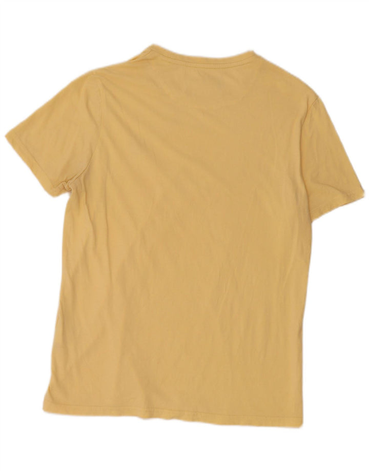 LYLE & SCOTT Ανδρικό T-Shirt Top Μικρό κίτρινο βαμβακερό