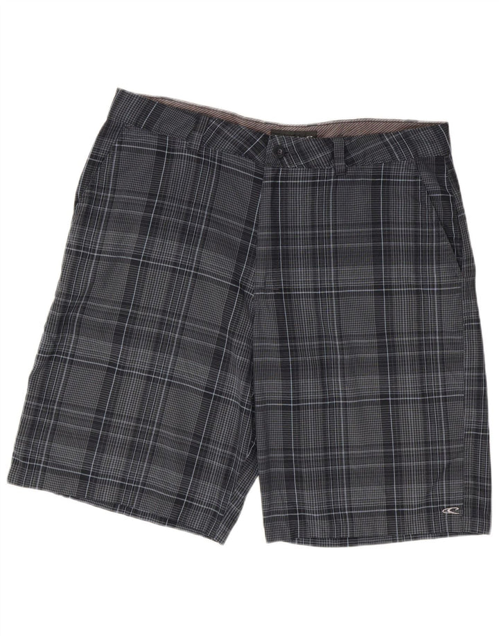 Ανδρικό σορτς Chino O'Neill W38 XL Navy Blue καρό πολυεστέρα