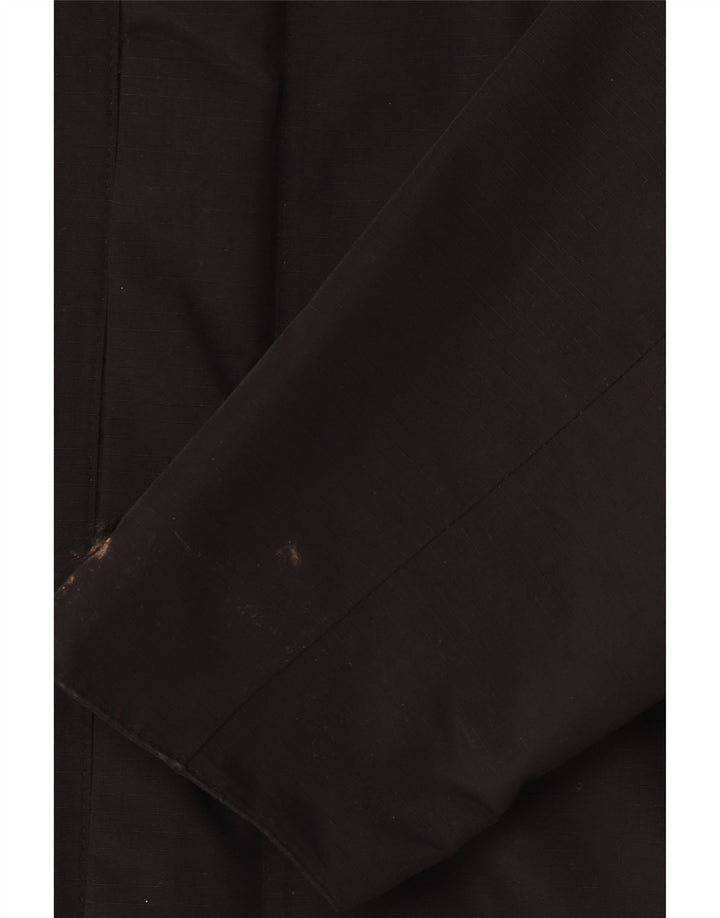 JACK WOLFSKIN Ανδρικό μπουφάν βροχής με κουκούλα UK 42 μεγάλο μαύρο πολυαμίδιο