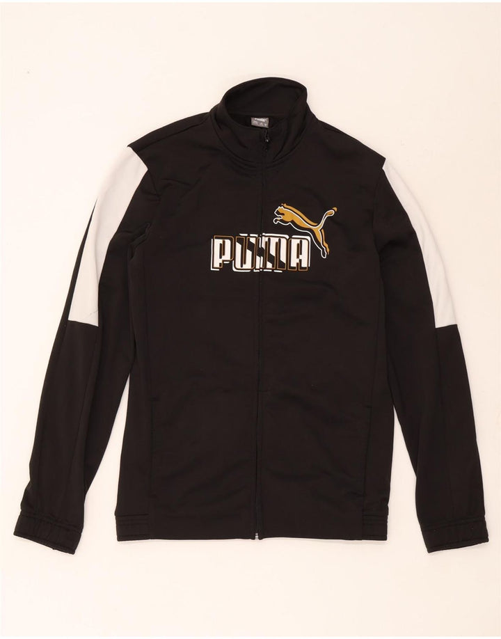 Puma Boys Graphic αθλητική φόρμα Top Jacket 15-16 Years Black Colourblock