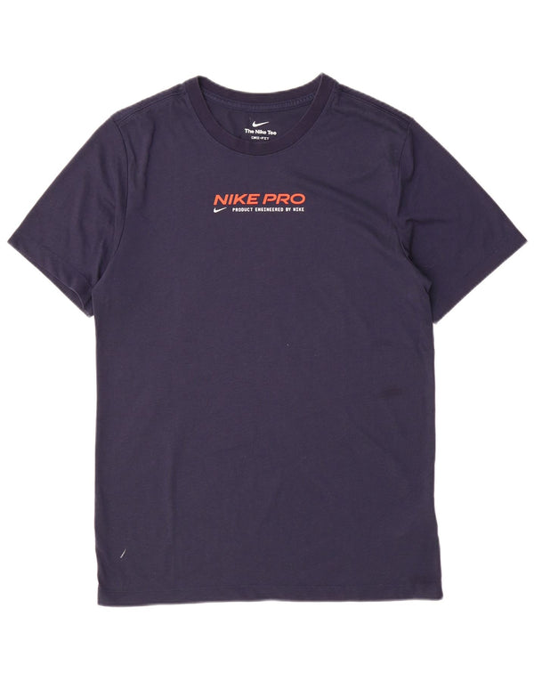 Ανδρικό μπλουζάκι Nike με γραφικό Dri Fit Small, Navy Blue Polyester