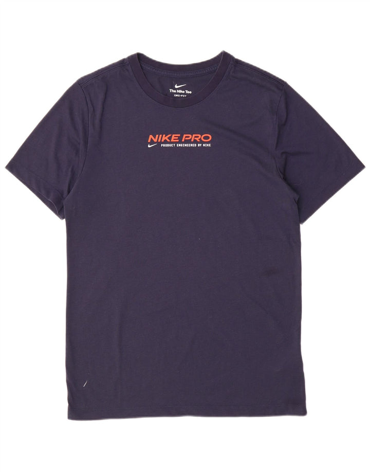 Ανδρικό μπλουζάκι Nike με γραφικό Dri Fit Small, Navy Blue Polyester