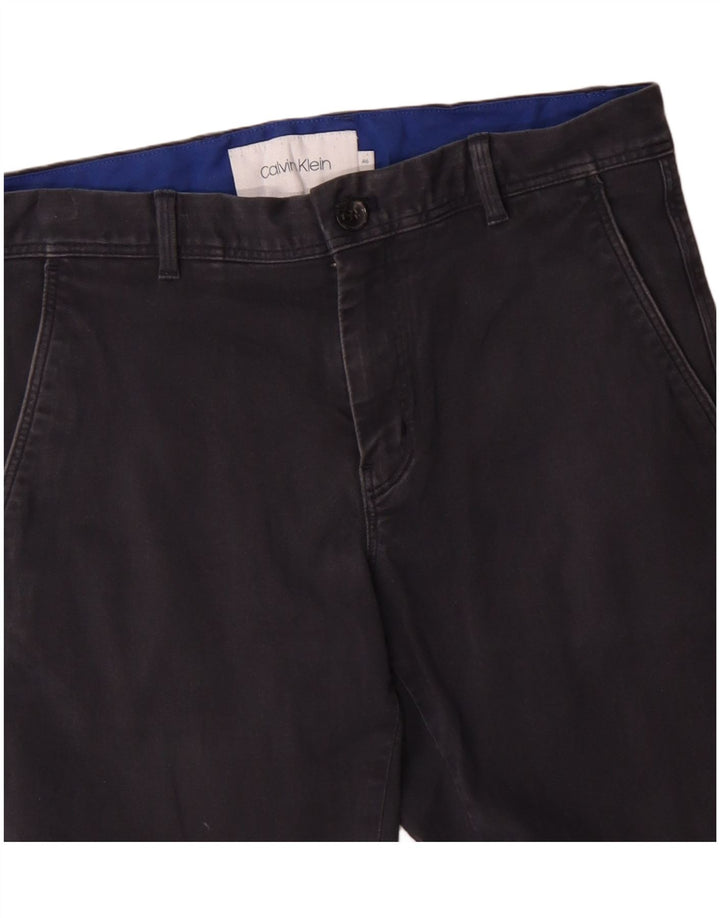 CALVIN KLEIN Ανδρικό Slim παντελόνι Chino IT 46 Small W32 L30 Navy Blue Cotton