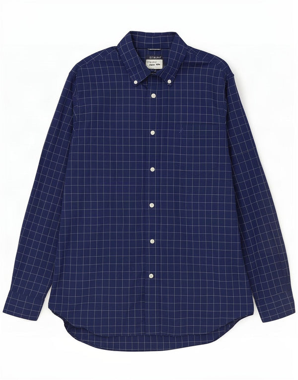Ανδρικό πουκάμισο Nautica Large Navy Blue Check Cotton